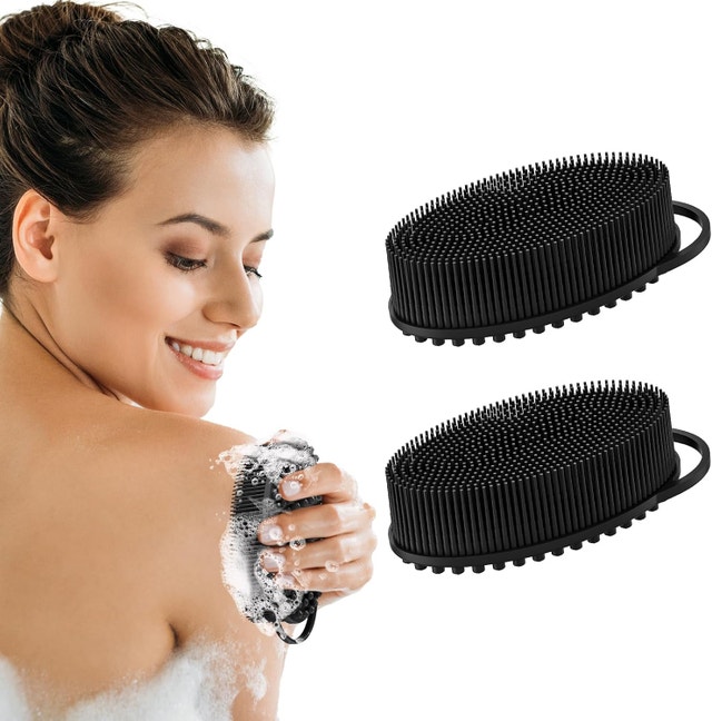 NEW Metene 2 Pack Silicone Body Scrubber