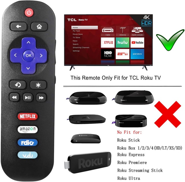NEW Universal Replacement Remote for TCL Roku TVs - photo 2