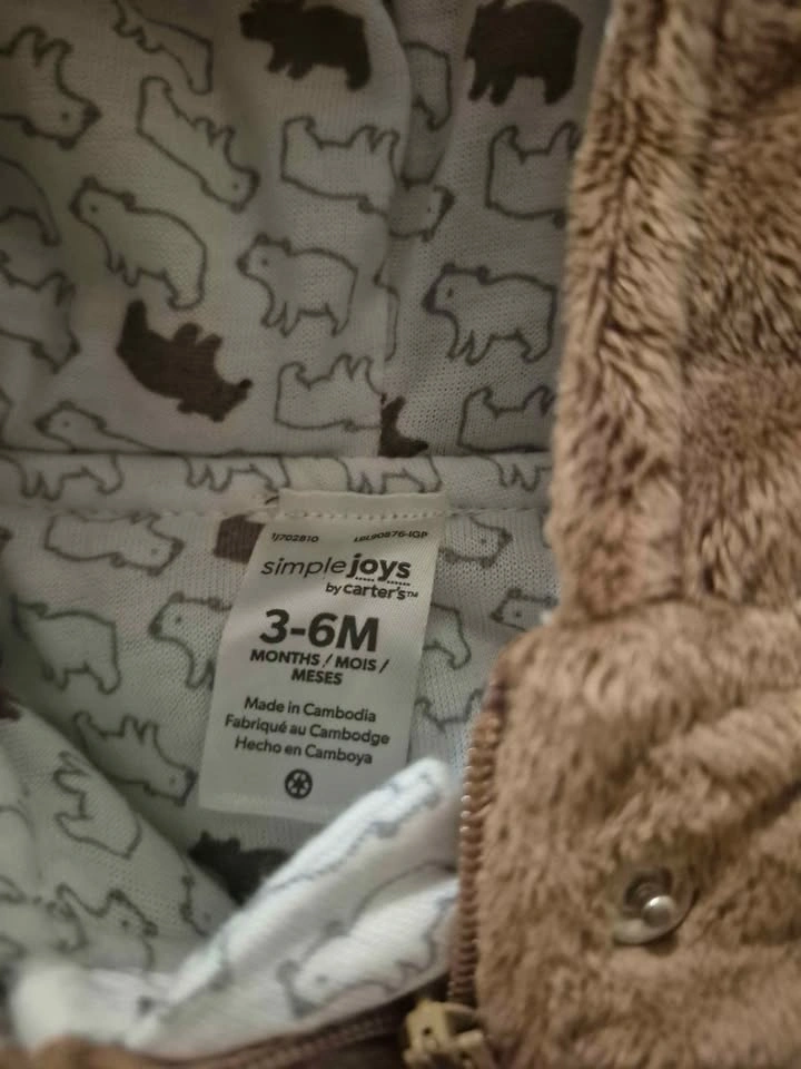 Baby Fleece Snowsuit – Carter’s Simple Joys – 3–6 Months - photo 2