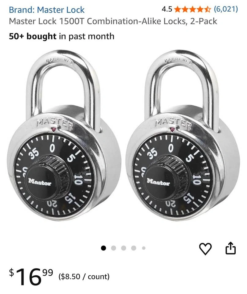 Master Lock - 2 Locks, 1 Combo - photo 2