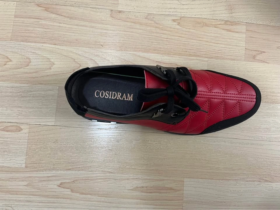 COSIDRAM Red & Black Quilted Lace-up Shoes SIZE 8 - photo 2