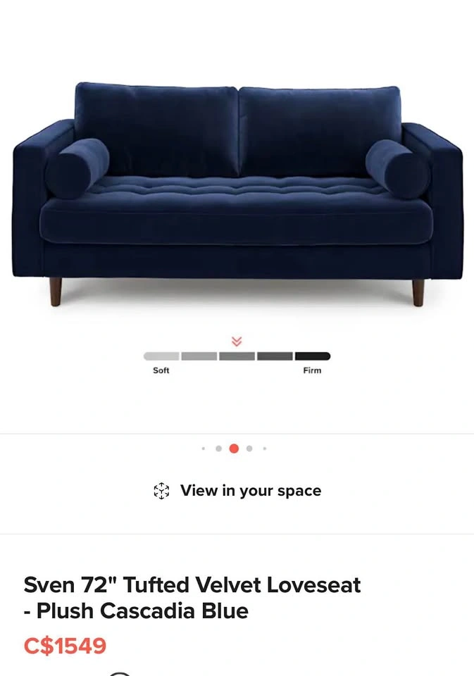 Article velvet loveseat