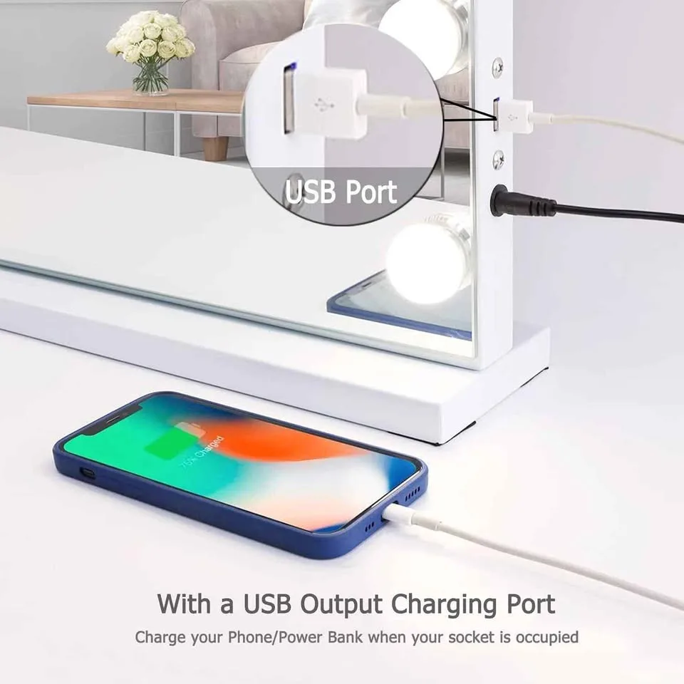 Hansong 80x58 cm Hollywood Mirror with Bluetooth BRAND NEW image indicator(3)