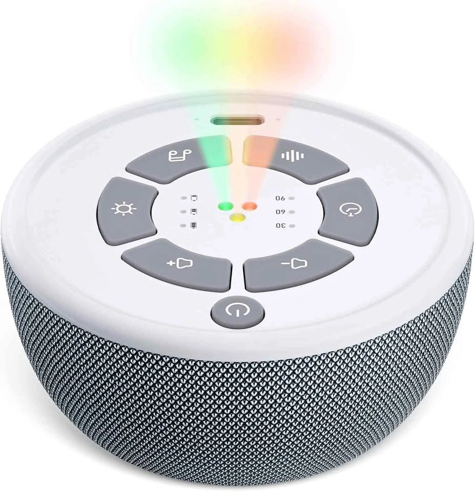 Dreamegg Portable White Noise Machine with "4-7-8" Breathing Lig