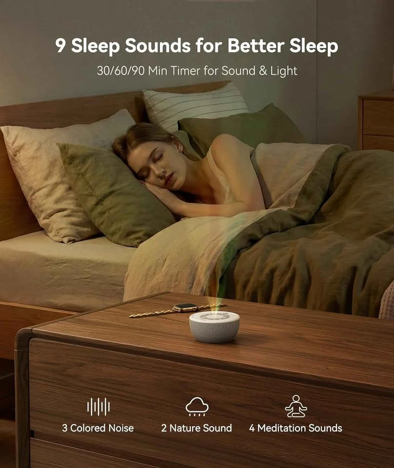 Dreamegg Portable White Noise Machine with "4-7-8" Breathing Lig - photo 5