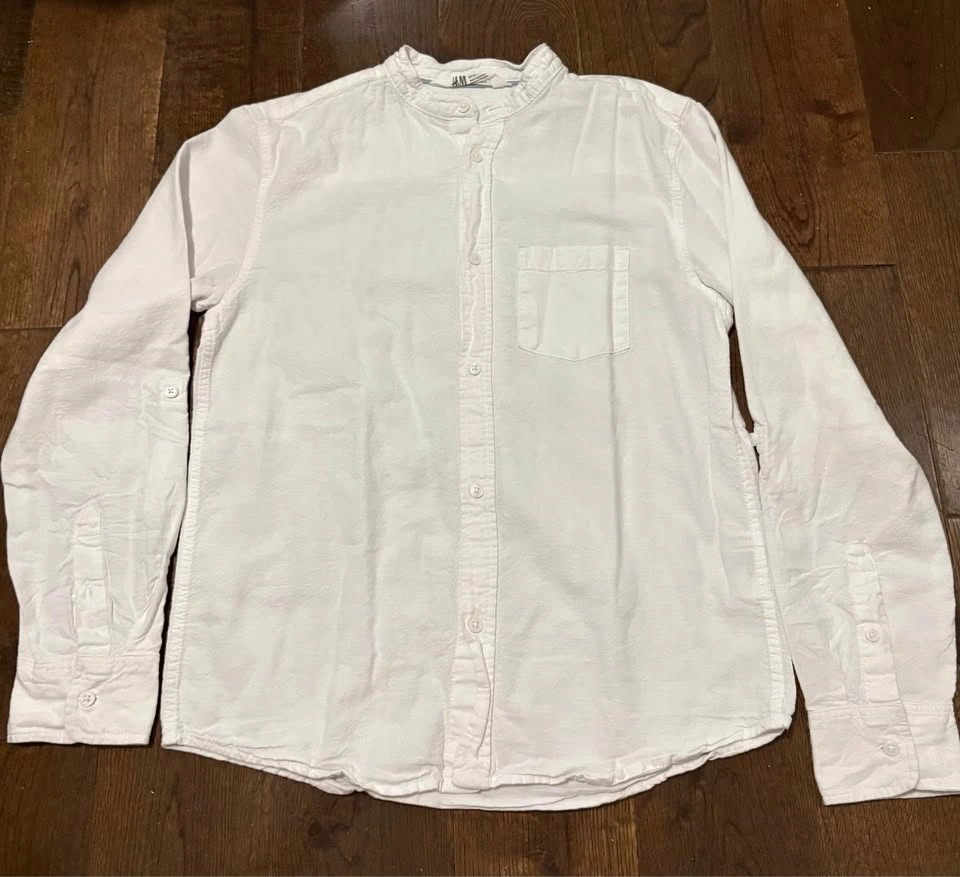 Boy's Long Sleeve Casual Shirt - H&M Size 11-12