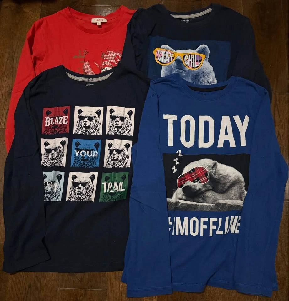 Size L (10-12) Boy Long Sleeve Shirts