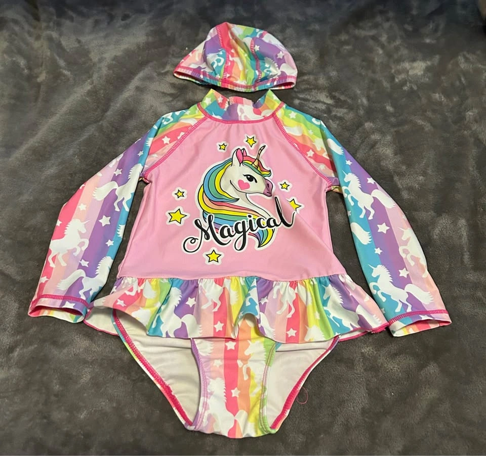 Size 110 Unicorn Swimsuit Set