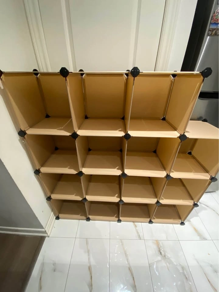 Modular 15 Cube Storage Organizer *UNASSEMBLED* | Camel Brown