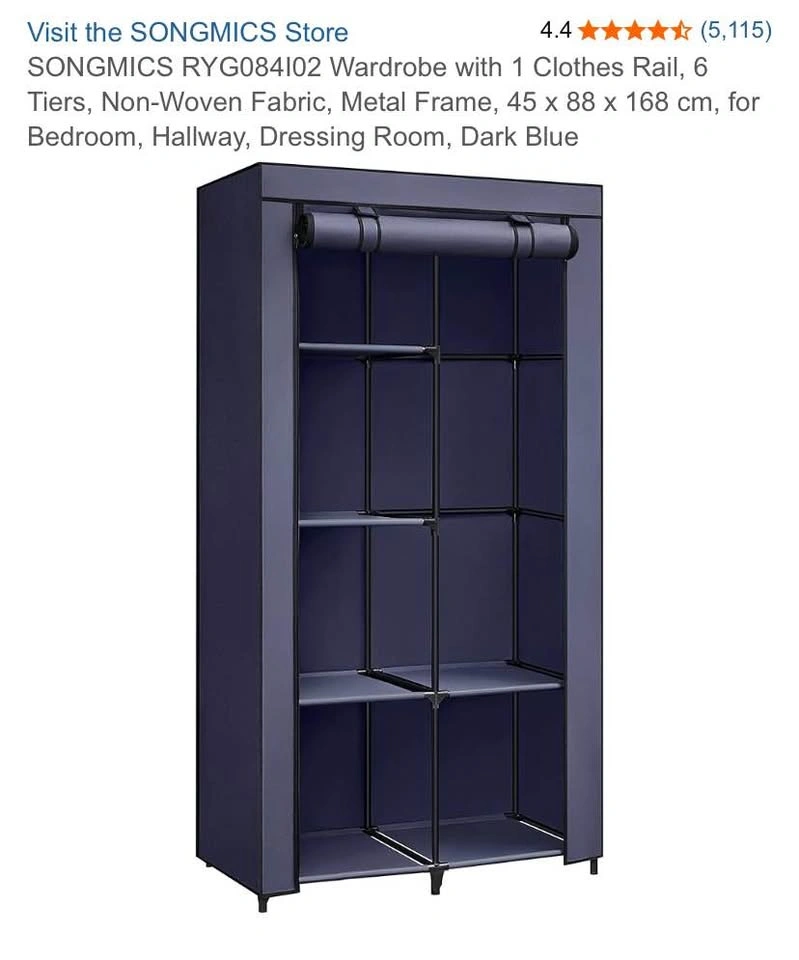Portable Wardrobe Dark Blue BRAND NEW - photo 3