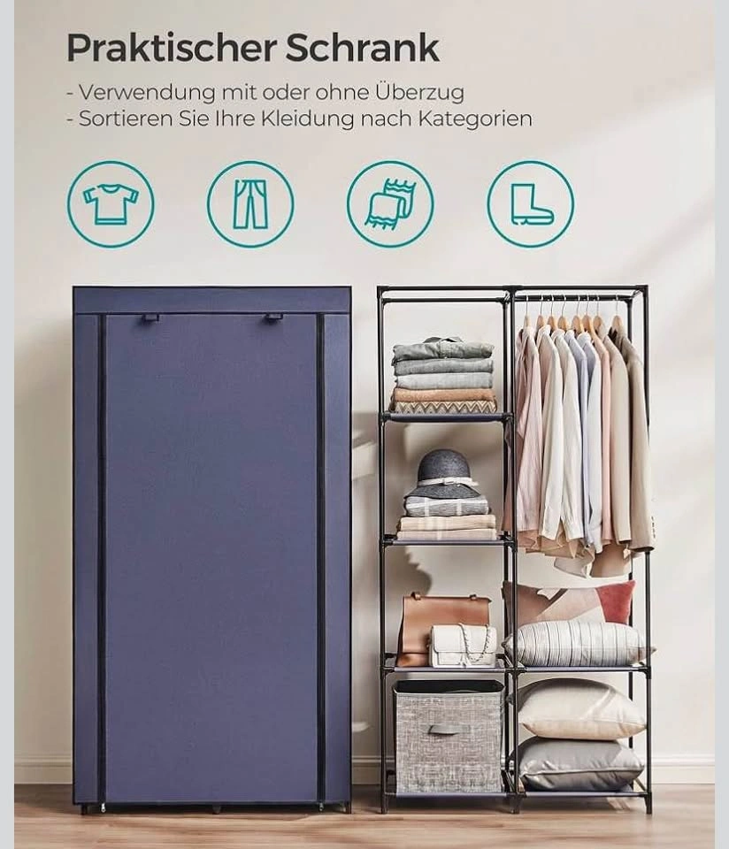 Portable Wardrobe Dark Blue BRAND NEW - photo 4