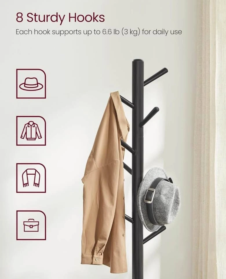 VASAGLE Solid Wood Tree Coat Rack - BRAND NEW UNASSEMBLED - photo 5