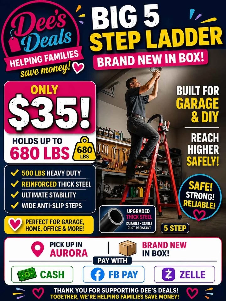 5 STEP LADDER BRAND NEW IN BOX Only $35 - photo 2