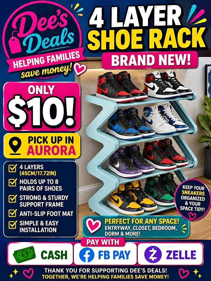 4 Level Shoe Rack - BRAND NEW IN BOX