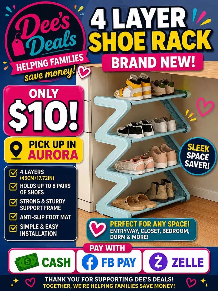 4 Level Shoe Rack - BRAND NEW IN BOX - photo 2