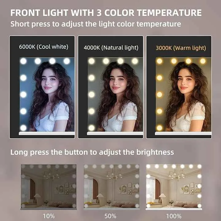 Hansong Makeup Vanity Mirror Bluetooth BRAND NEW image indicator(4)