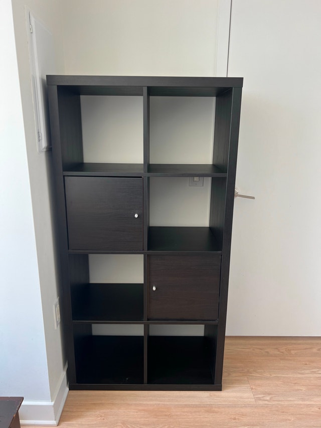IKEA KALLAX Set: 2x4 Unit (with Doors) & 1x4 Tower