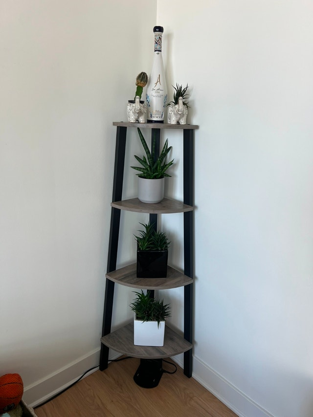 Modern 4-Tier Corner Shelf / Plant Stand