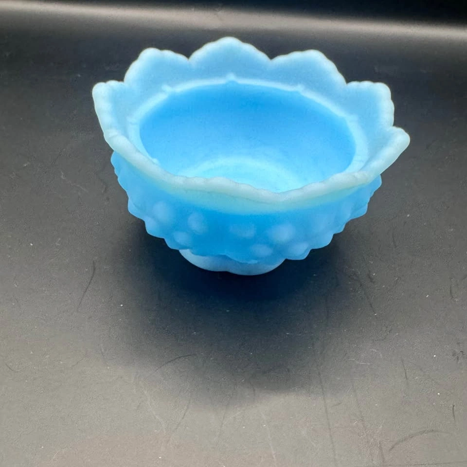 Vintage Frosted Blue Glass Fairy Light (Pre-1940) - photo 3