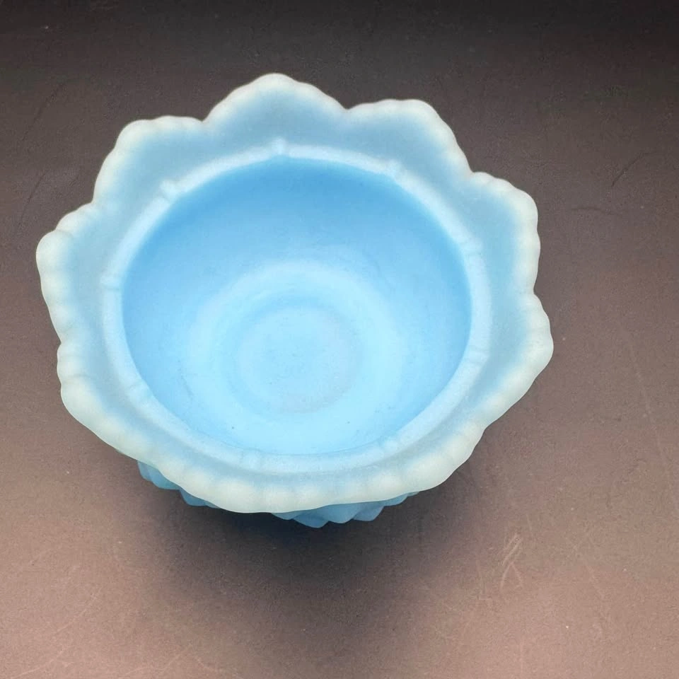 Vintage Frosted Blue Glass Fairy Light (Pre-1940) - photo 4