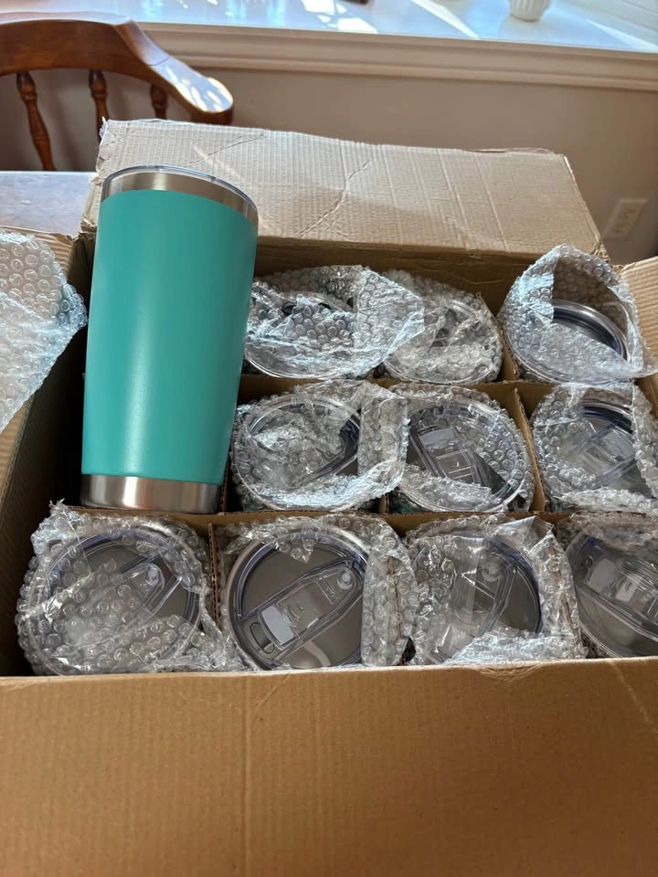 Case of 12 Aqua Insulated Tumblers for Crafters - photo 2