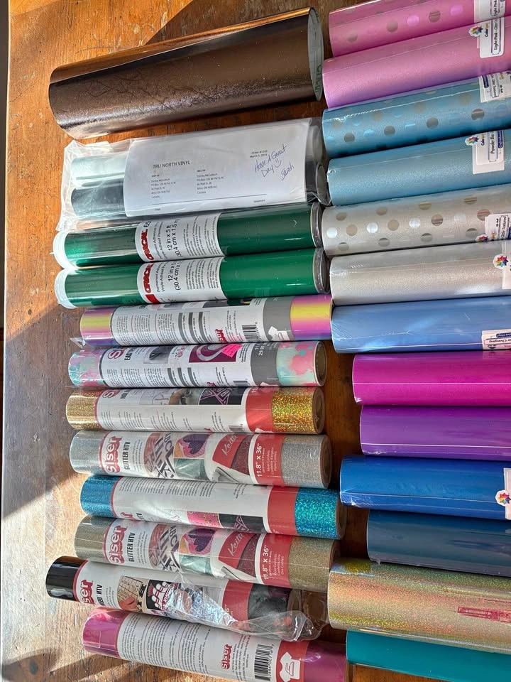 Vinyl rolls and markers