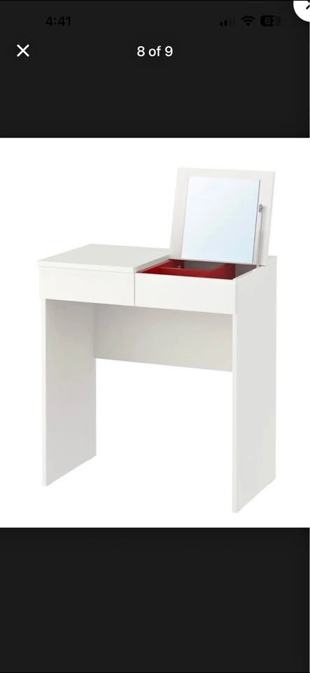 IKEA White Vanity Desk w/ Mirror & Storage