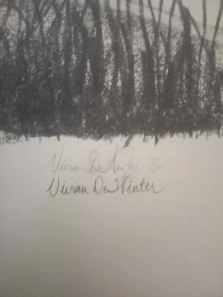 Drawing print (lioness and her cub) artist Vivian De Winter - photo 3
