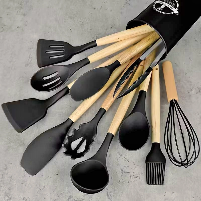 12pc Silicone Utensil Set with Cutting Board