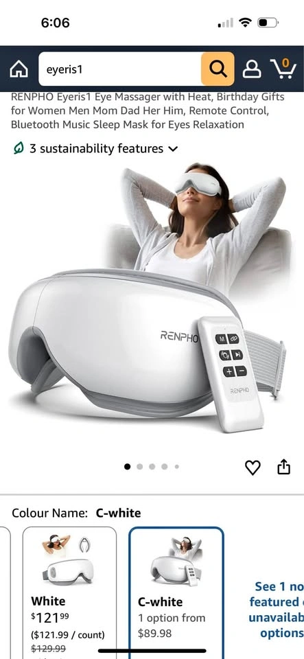 RENPHO Eyeris1 Eye Massager with Heat
