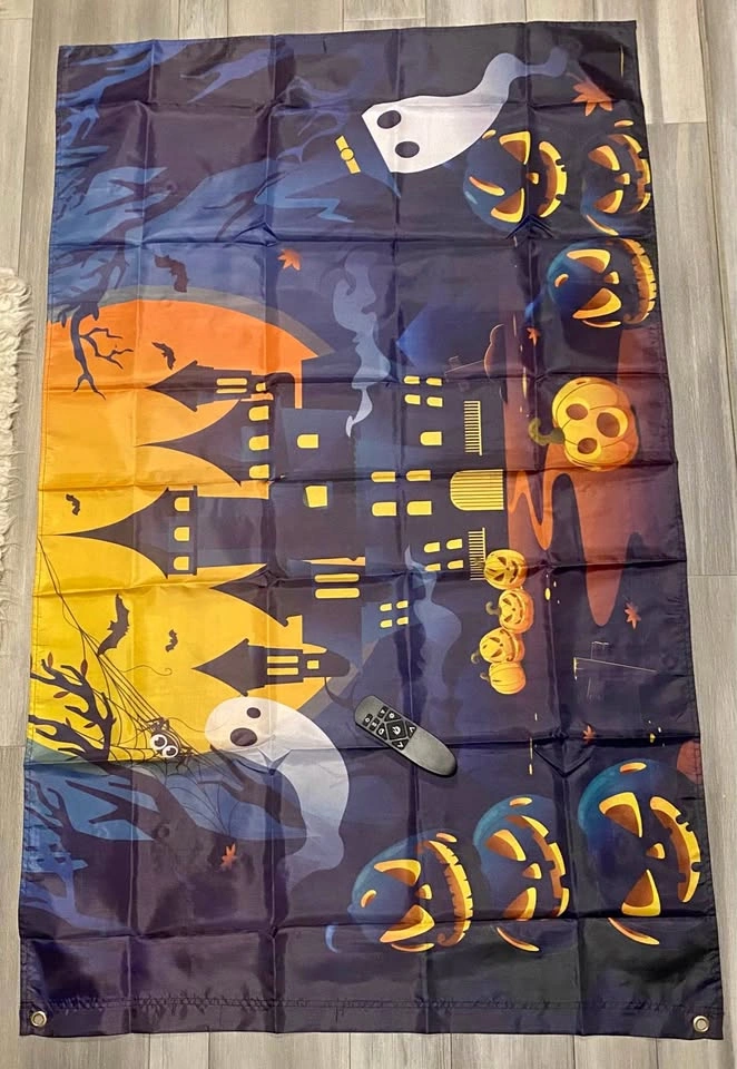 New free delivery Halloween Haunted House Tapestry Banner