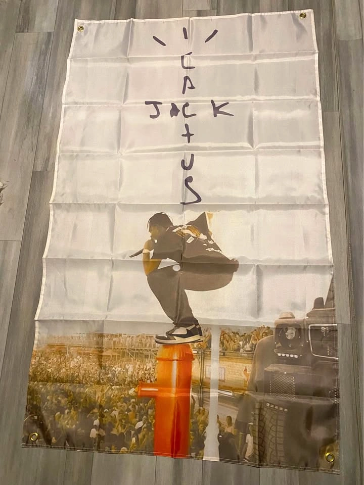 New free delivery Travis Scott Cactus Jack Flag Tapestry