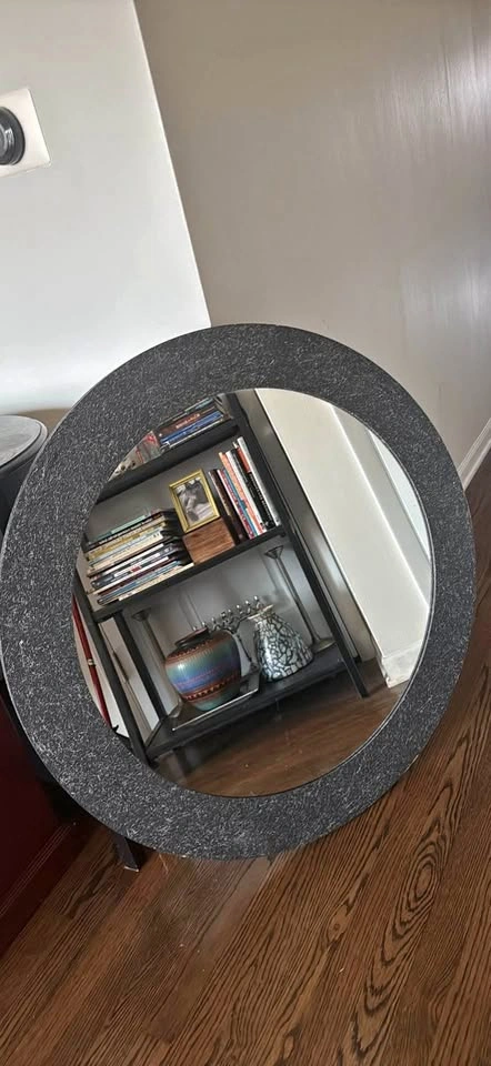 Mirror with Stone-like Resin Frame