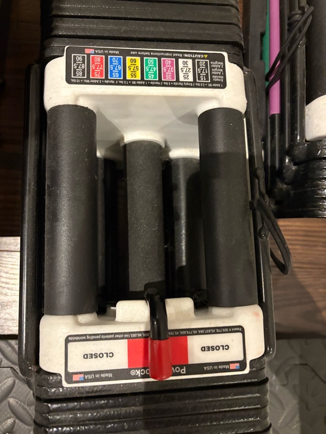 Pair of PowerBlock Adjustable Dumbbells - Great Condition - photo 2