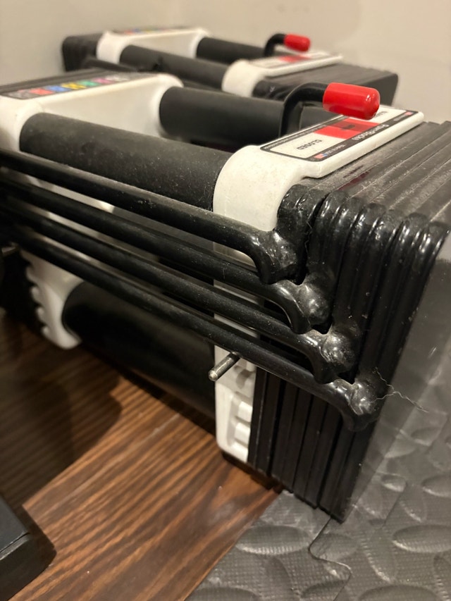 Pair of PowerBlock Adjustable Dumbbells - Great Condition - photo 3