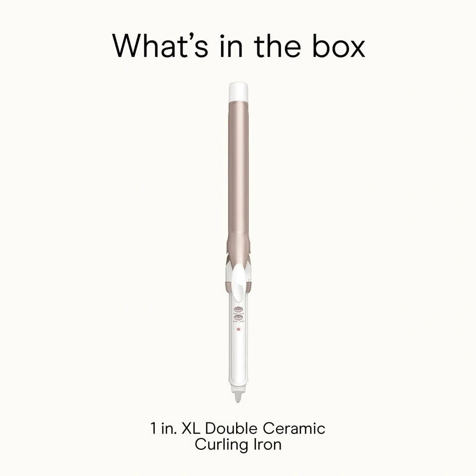 1" Barrel XL Double Ceramic Curling Iron - New - photo 3