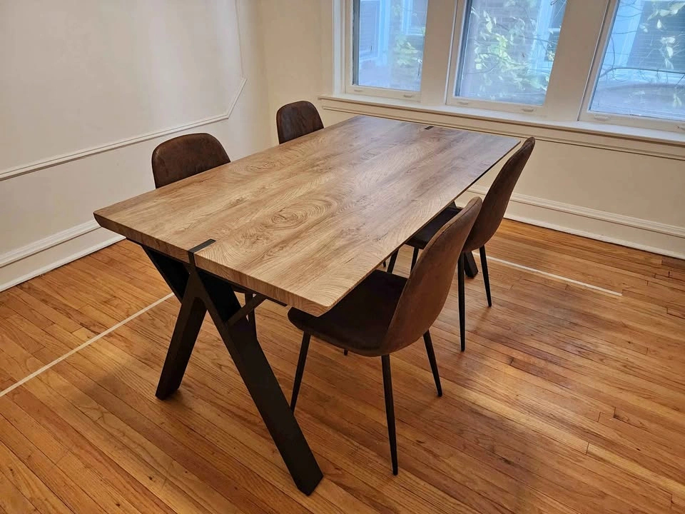 MCM Mid-century Modern Style Dining Table & 4 Chairs