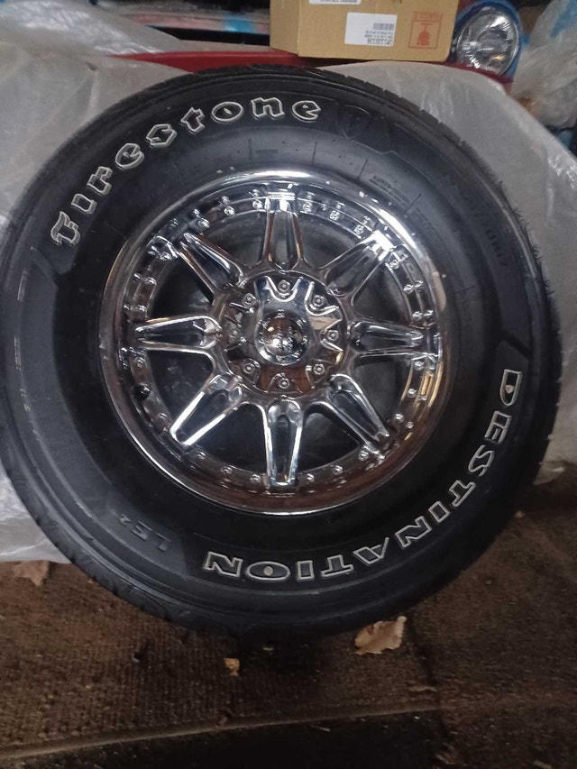 P265/70R17 Set of 4 Tires with Chrome Rims