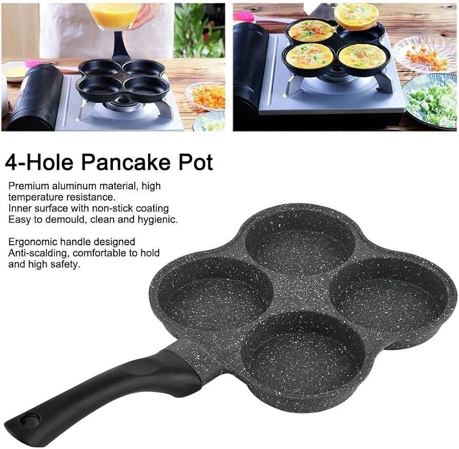 4-Hole Non-Stick Egg Frying Pan