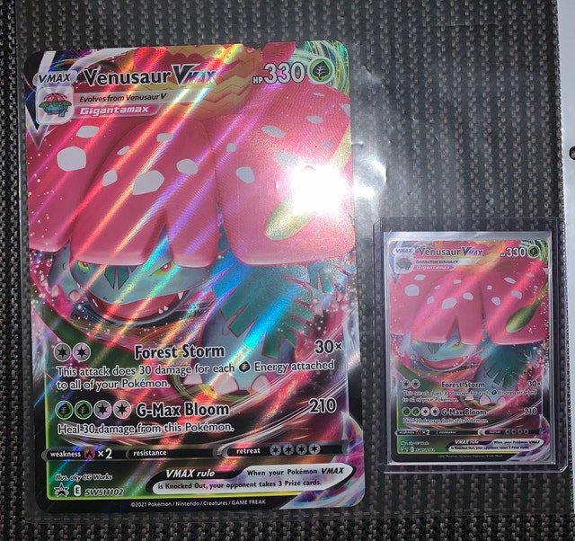 Venasaur vmax promo card with jumbo