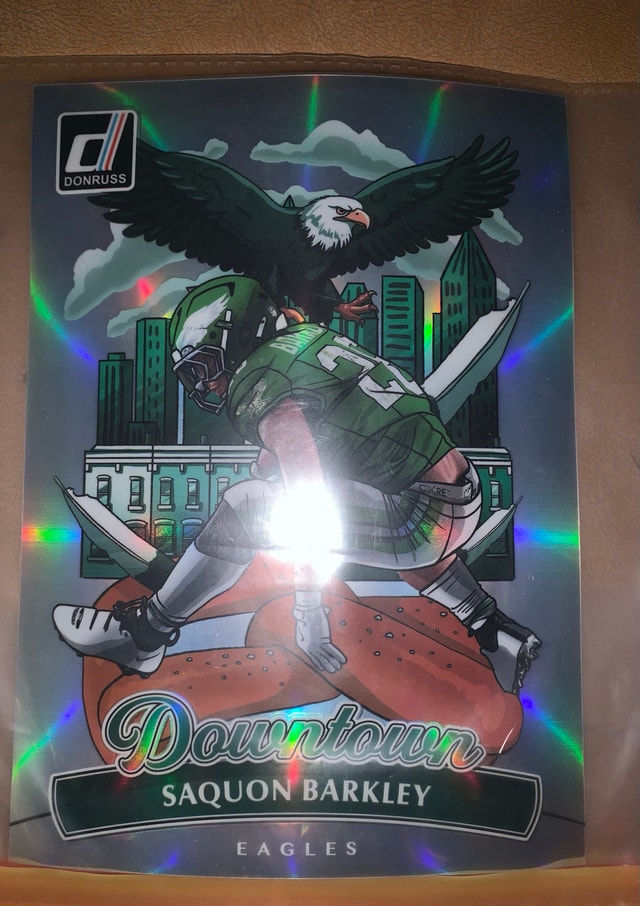 Saquon Barkley Downtown Oversized Card