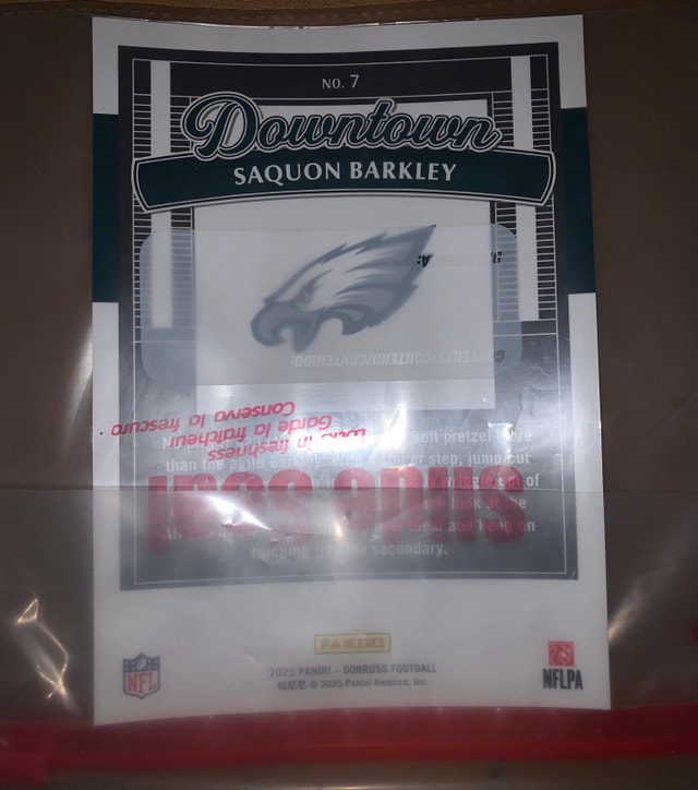 Saquon Barkley Downtown Oversized Card - photo 2
