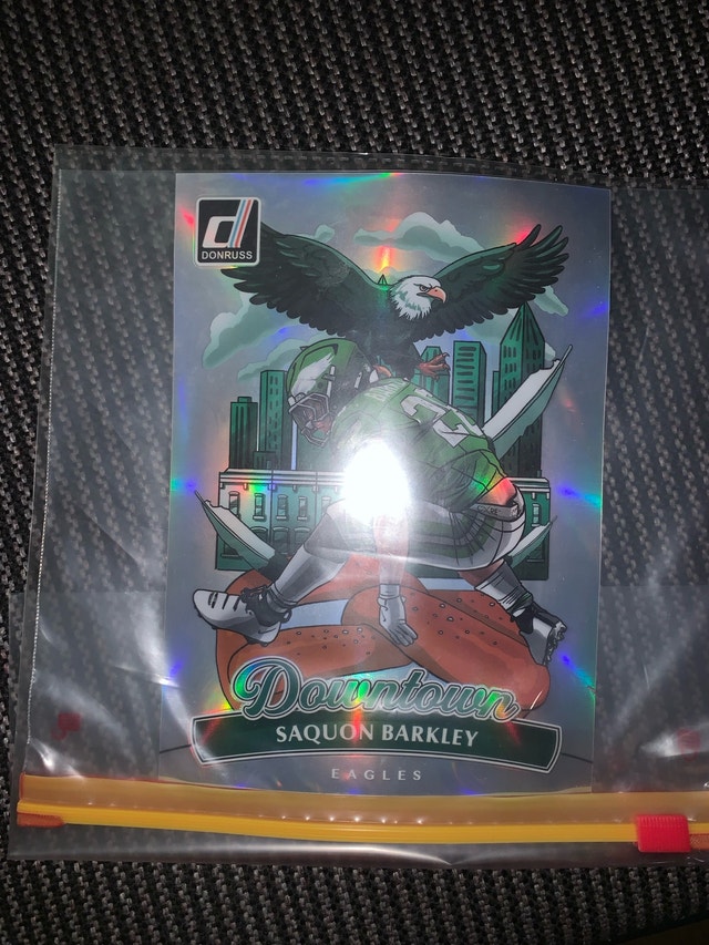 Downtown Saquon Barkley jumbo card