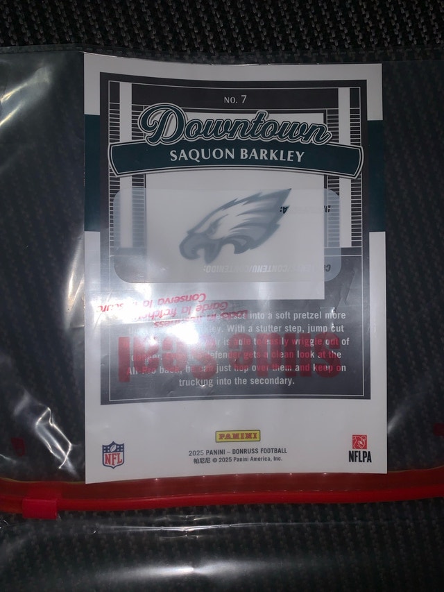 Downtown Saquon Barkley jumbo card - photo 2