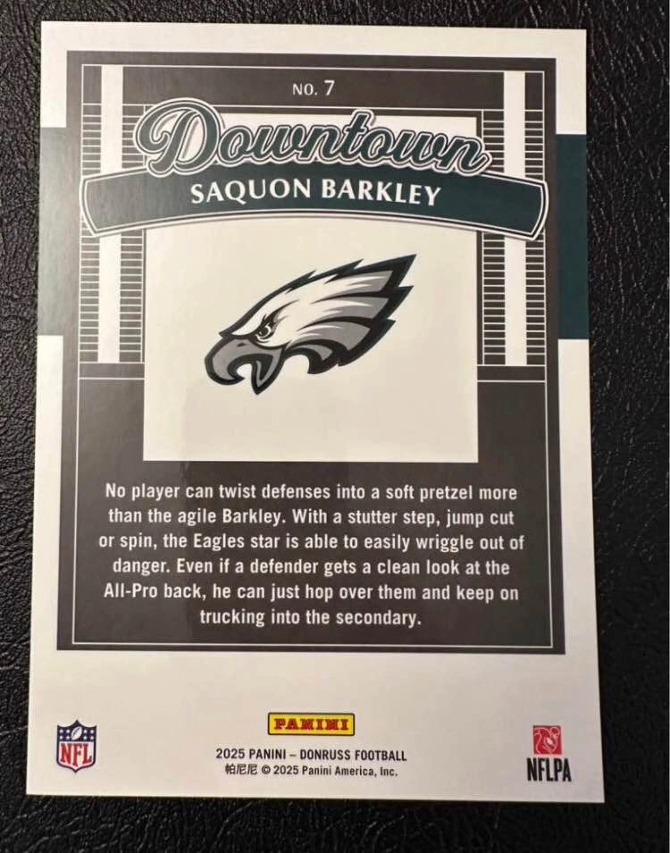 Saquon Barkley Downtown Oversized Jumbo Card - photo 2