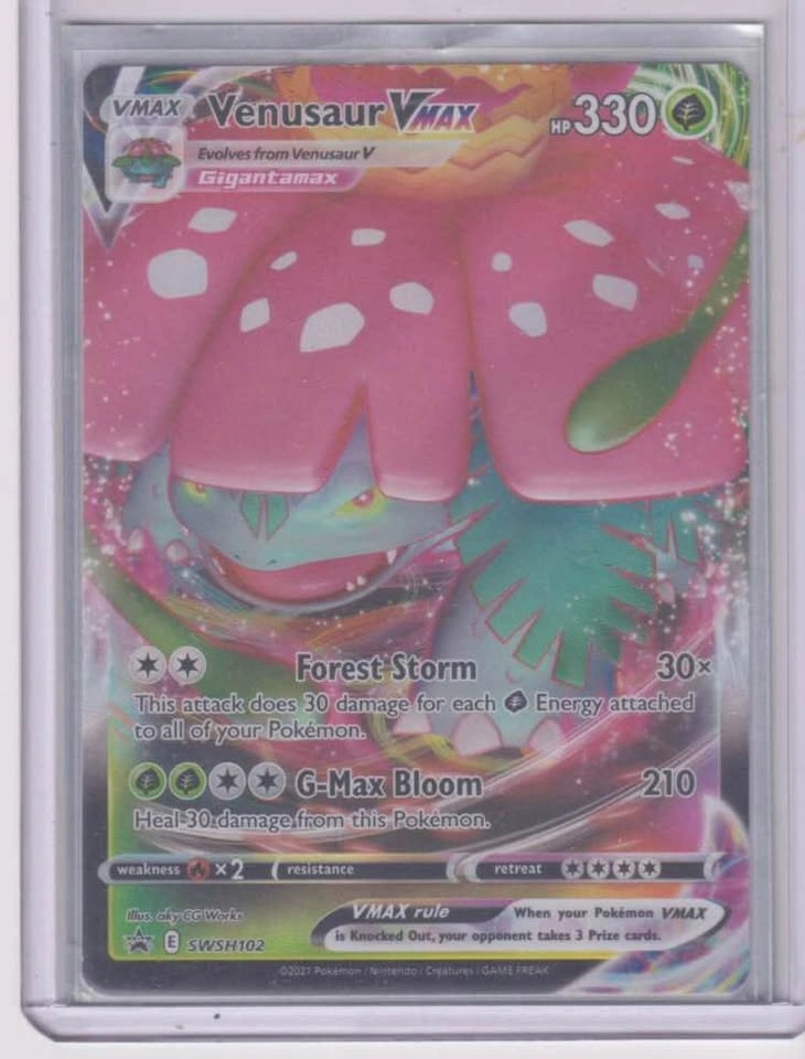 Venusaur VMAX Promo Card with Oversized Jumbo Card - photo 2