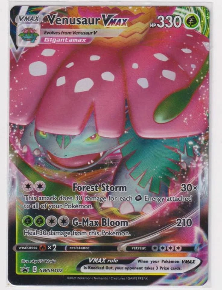 Venusaur VMAX Promo Card with Oversized Jumbo Card - photo 3