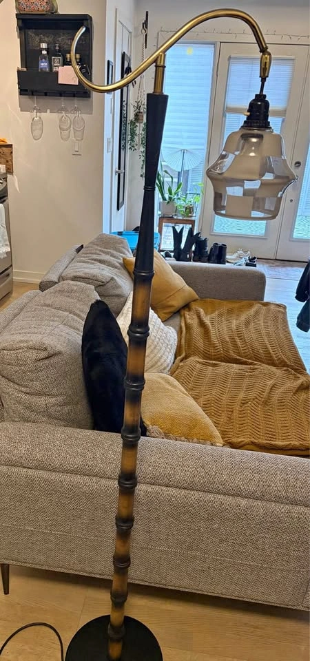 Vintage Faux Bamboo Floor Lamp