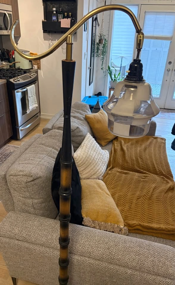 Vintage Faux Bamboo Floor Lamp - photo 2