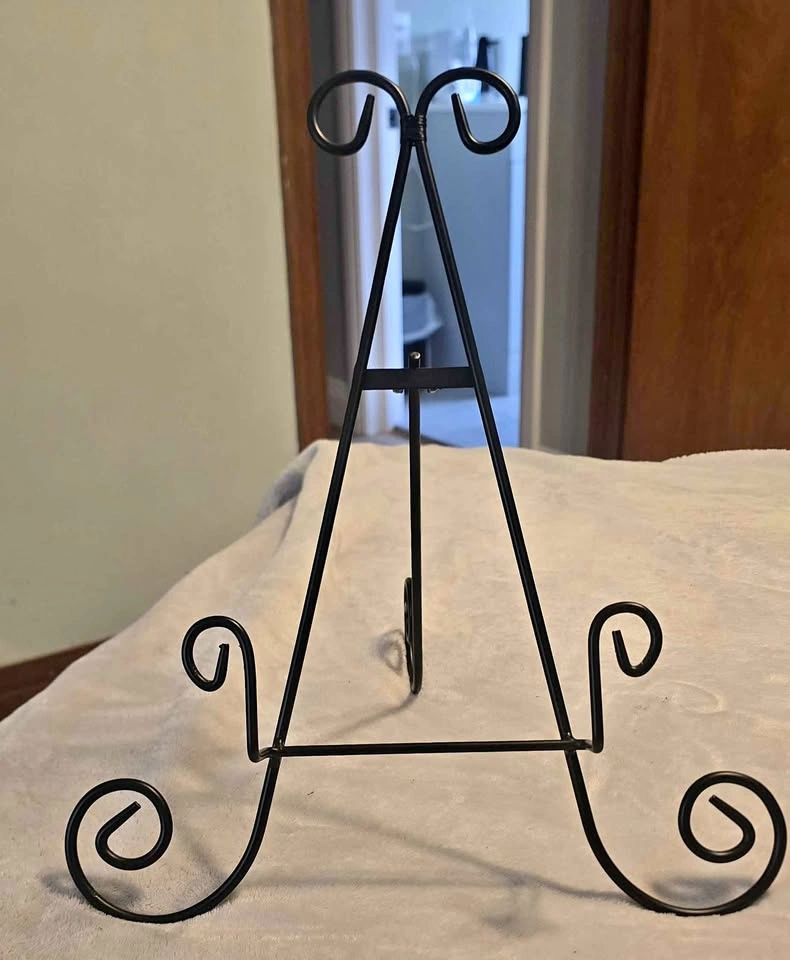 Wrought Iron Decorative Plate Stand & Picture Holder - Never Use
